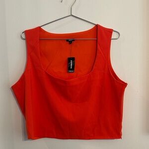 Express Women's Bright Red Crop Top